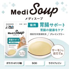 画像3: NEW 最短賞味2026.8・ベッツラボ メディスープ 猫用 胃腸サポート サーモンとほたて味 40g一般食ve99244 (3)